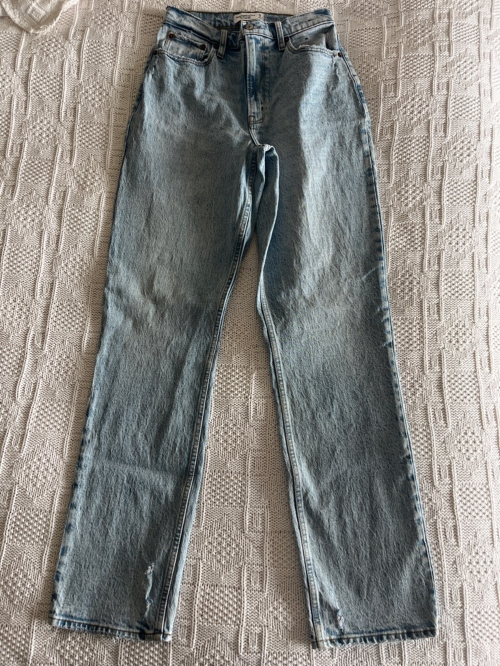 Abercrombie and Fitch Curve Love Ultra High Rise 90s Straight Jean Sz 28 / 6 xl - Picture 5 of 14